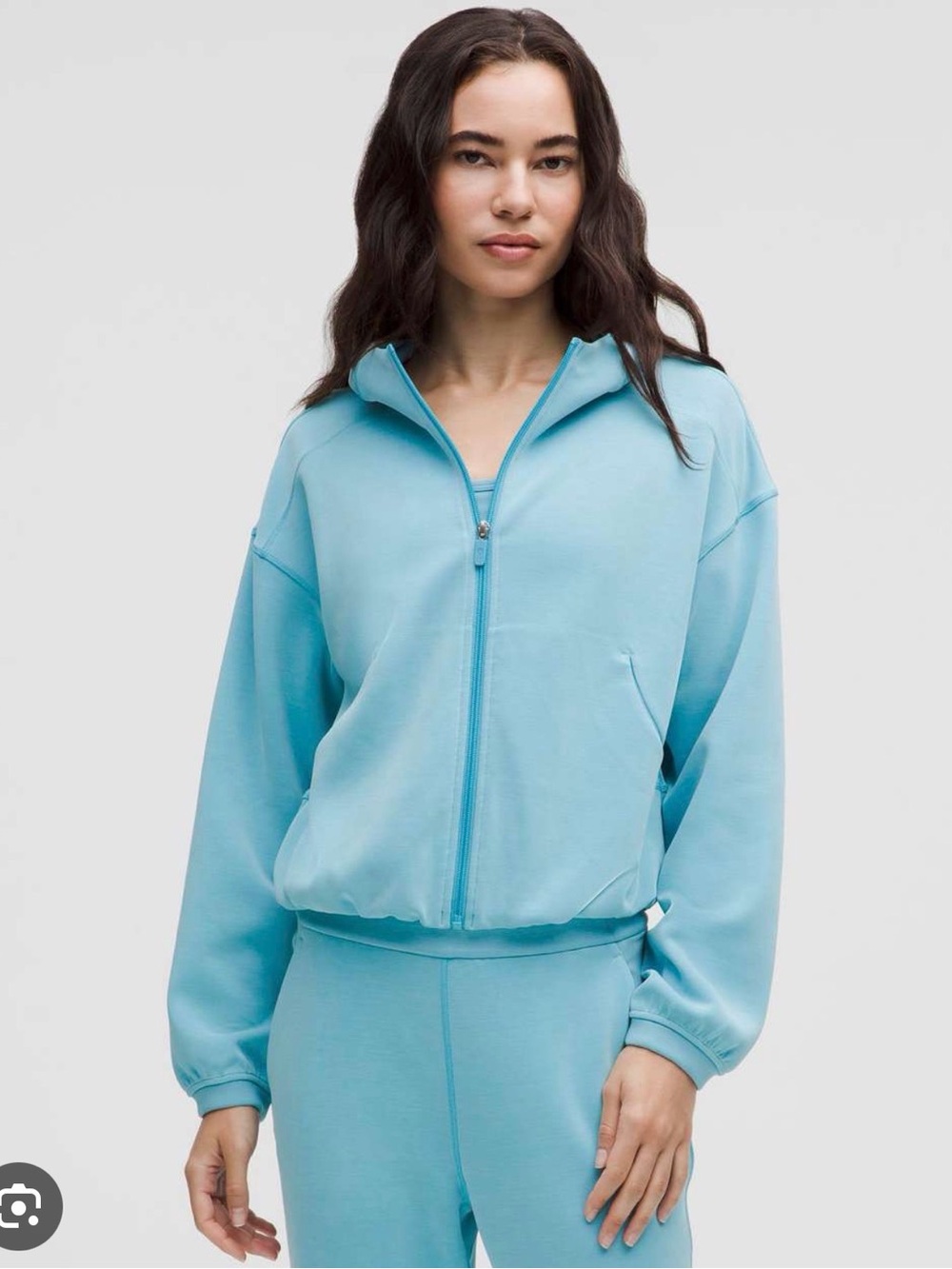 Lululemon Soft Stream Full zip hoodie washed blue